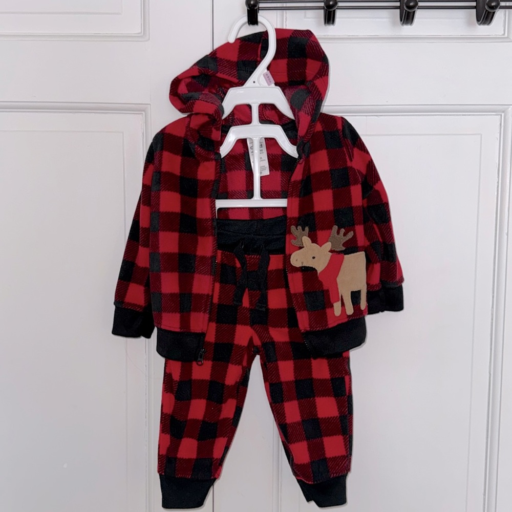 Carters Child of Mine red plaid set